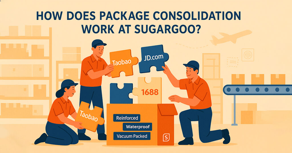 How does package consolidation work at Sugargoo