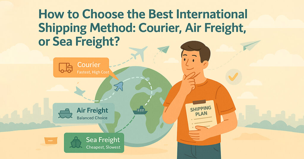 How to choose the best international shipping method Courier Air Freight or Sea Freight