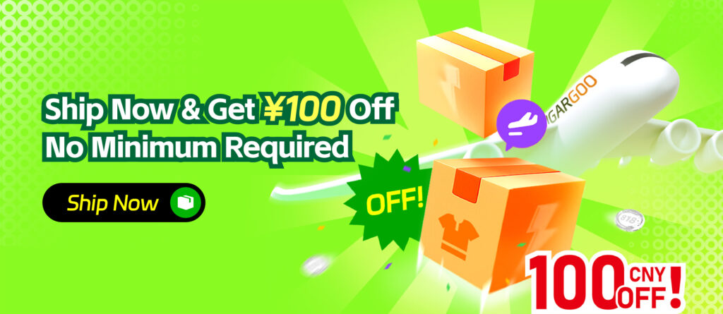 Sugargoo August 2025 promo — Ship now and get 100 CNY shipping coupon, no minimum required