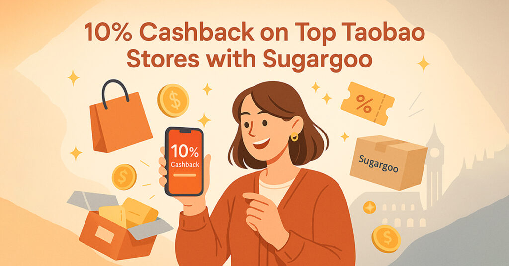 10% Cashback on Top Taobao Stores with Sugargoo