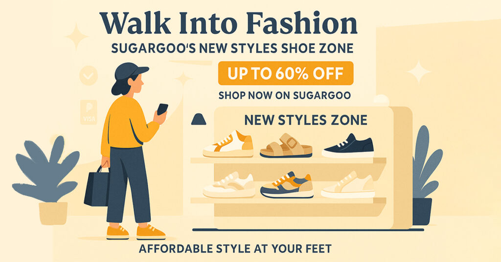 Walk into fashion Sugargoo's new styles shoe zone