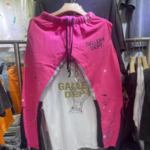 Gallery Dept Paint Splatter Drawstring Sweatpants Unisex Flared High Street Casual Trousers