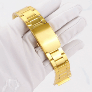 Gold steel watch