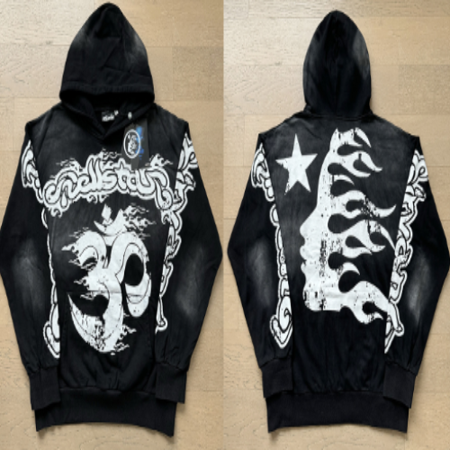 Hellstar Printed Hoodie Set Streetwear Pullover Tracksuit Men’s Oversized Graphic Sweatshirt