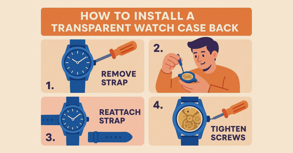 How to Install a Transparent Watch Case Back