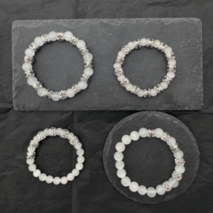 OnlyWhy Cross Beaded Bracelet Natural Black Stone Unisex Fashion Streetwear Couple Jewelry