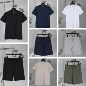 SportEase Men’s Short Sleeve T-Shirt and 5-Inch Shorts Set Multi-Style Athletic Sportswear