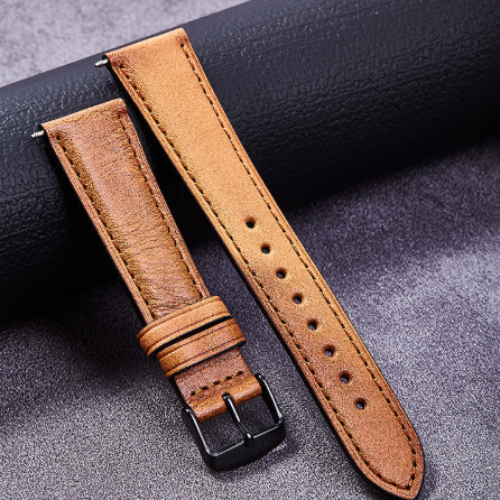 Spot Italian Pebbled Leather Strap