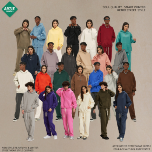 UrbanCore 2024 Oversized Fleece Hoodie and Sweatpants Set Men’s Winter Streetwear Tracksuit