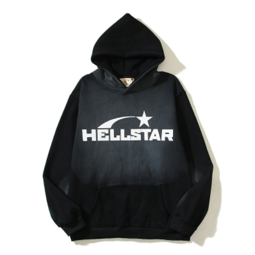 YeezyStyle Vintage Hellstar Print Hoodie Men’s Cotton Washed Flame Graphic Streetwear Pullover