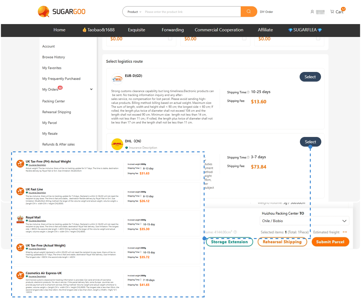 sugargoo-Pay-shipping-fees