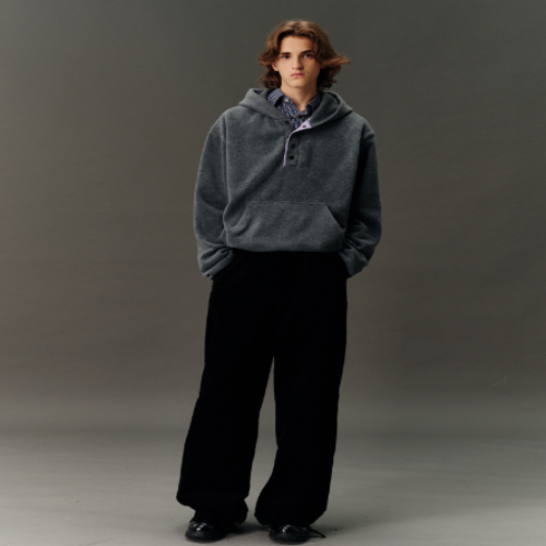 CountryMoment Vintage Half-Zip Fleece Hoodie Unisex Cropped Drawstring Hem Pullover