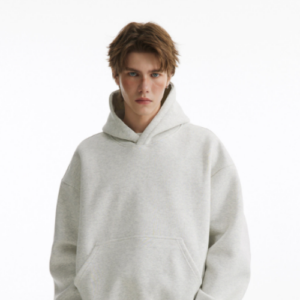 Nandchn 500g Heavyweight Clean Fit Cropped Fleece Hoodie Unisex American Streetwear Pullover