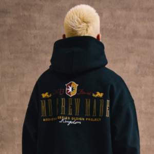 Remedy Embroidered Fleece Hoodie Unisex American Streetwear Winter Pullover Jacket