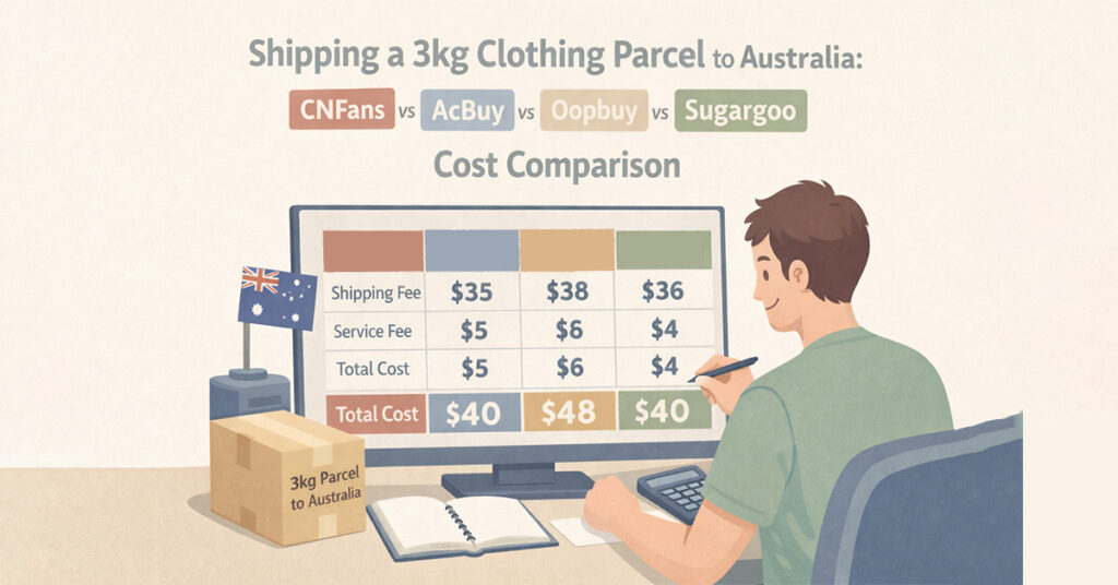 Shipping a 3kg clothing parcel to Australia