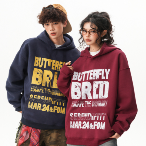 UrbanHeritage Vintage Distressed Letter Hoodie Heavyweight Oversized Unisex American Streetwear Jacket
