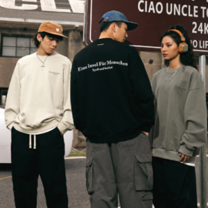 UrbanRetro Vintage American Print Crewneck Sweatshirt Heavyweight Loose Fit Unisex Streetwear Pullover