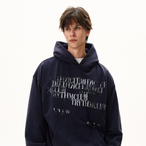 MaxDstr Vintage Washed Back Print Hoodie Heavyweight Cropped Boxy Fit Unisex Streetwear Jacket