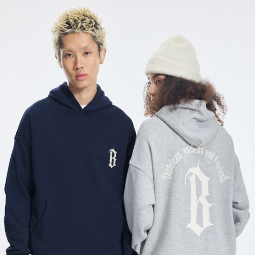 BONELESS Arc Logo Fleece Hoodie Heavyweight American Casual Pullover