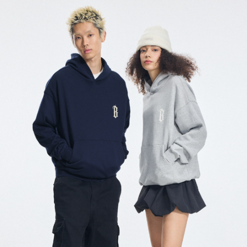 BONELESS Arc Logo Fleece Hoodie Heavyweight American Casual Pullover