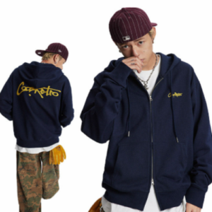 CoosRetro Vintage 420G Zip-Up Hoodie Fleece Jacket
