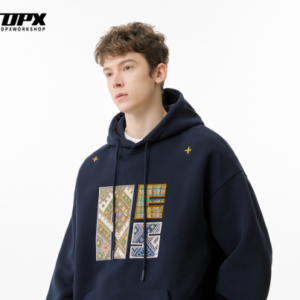 DPX Heavyweight Patch Embroidered Street Hoodie Oversized Unisex Pullover
