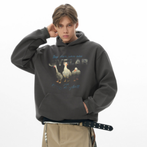 Lucky Duck 400G Graphic Hoodie Spring Fall Unisex Sweatshirt