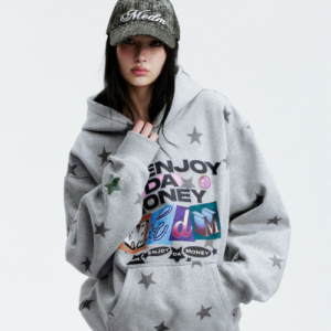 MEDM Star Sketch Series Graphic Fleece Winter Hoodie