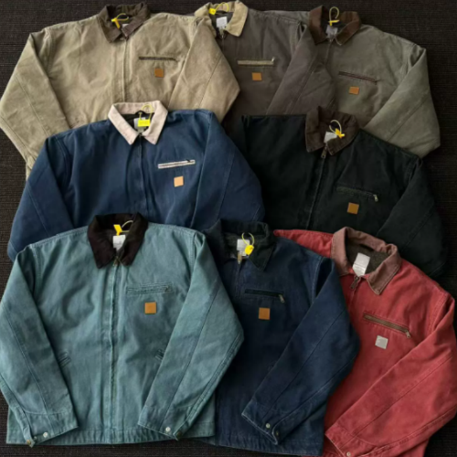 A J97 Heavyweight Washed Detroit Workwear Zip-Up Cropped Clean Fit Jacket-2 A J97 Heavyweight Washed Detroit Workwear Zip-Up Cropped Clean Fit Jacket