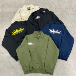 A Moto Letter Logo Windproof Rider Jacket