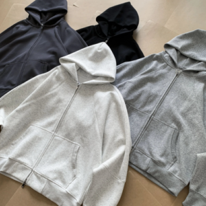 CleanFit 500G Heavyweight Zip-Up Solid Color Layering Hoodie Jacket