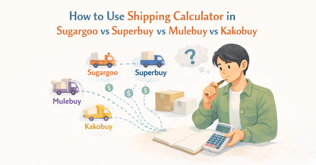 How to Use Shipping Calculator in Sugargoo vs Superbuy vs Mulebuy vs Kakobuy Sugargoo Superbuy