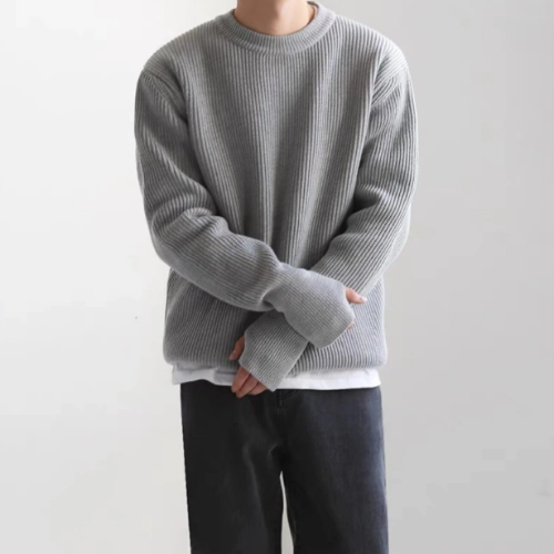 Original Four-Seam Crewneck Knit Sweater Relaxed Fit Unisex Pullover-2 Original Four-Seam Crewneck Knit Sweater Relaxed Fit Unisex Pullover