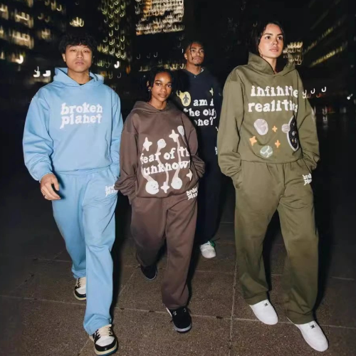Urban Foam Letter Print Hoodie Set Oversized Streetwear Tracksuit-2 Urban Foam Letter Print Hoodie Set Oversized Streetwear Tracksuit