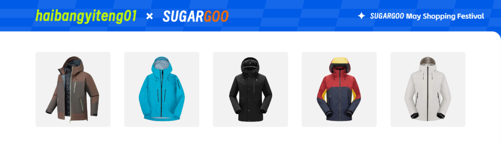 haibangyiteng01 x Sugargoo May Shopping Festival featured outdoor jackets and apparel deals