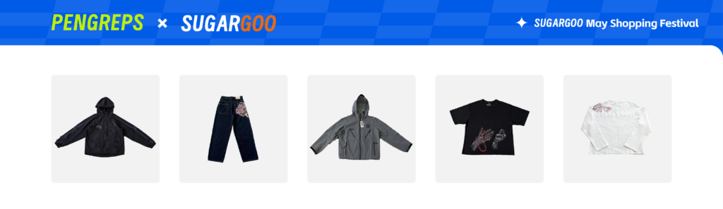 PENGREPS x Sugargoo May Shopping Festival featured jackets, jeans and streetwear deals