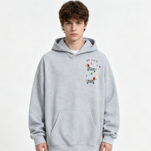 Graphic Print Slim Fit Unisex Casual Pullover Hoodie-1