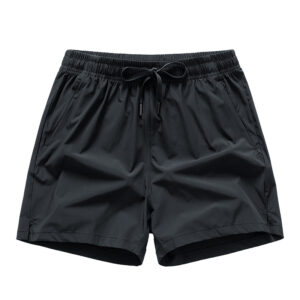 Men's Ice Silk Quick-Dry Solid Casual Beach Shorts-1