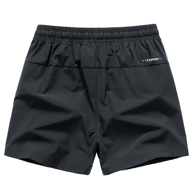Men's Ice Silk Quick-Dry Solid Casual Beach Shorts-2