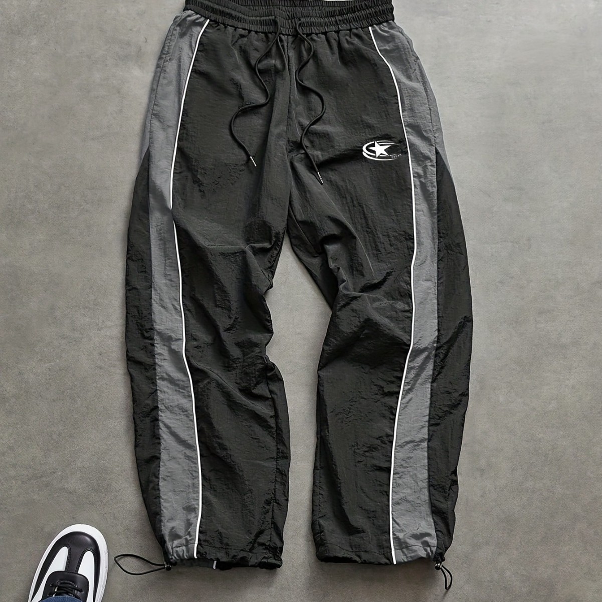 Men's Quick-Dry Side Panel Drawstring Outdoor Hiking Pants-2