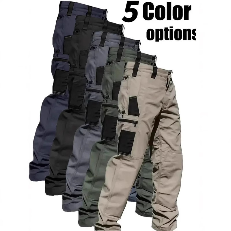Men's Tactical Cargo Pants Water-Resistant Multi-Pocket Outdoor Work Pants-2