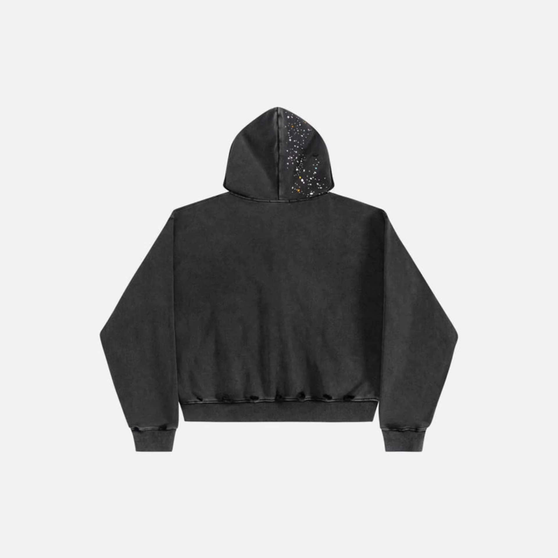 Rhinestone Wish Graphic Relaxed Fit Zip-Up Hoodie-2