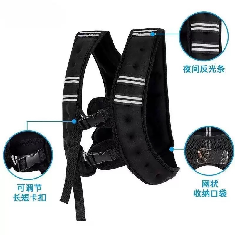 Weighted Training Vest Reflective Unisex Cardio Workout Vest-2